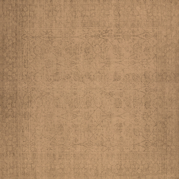 Square Oriental Brown Industrial Rug, urb1924brn