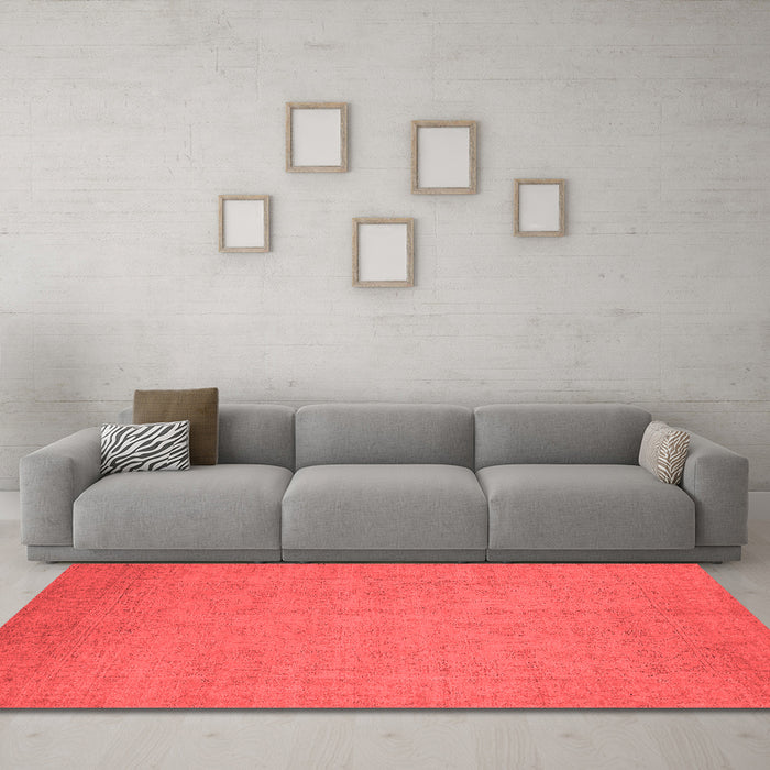 Industrial Red Washable Rugs