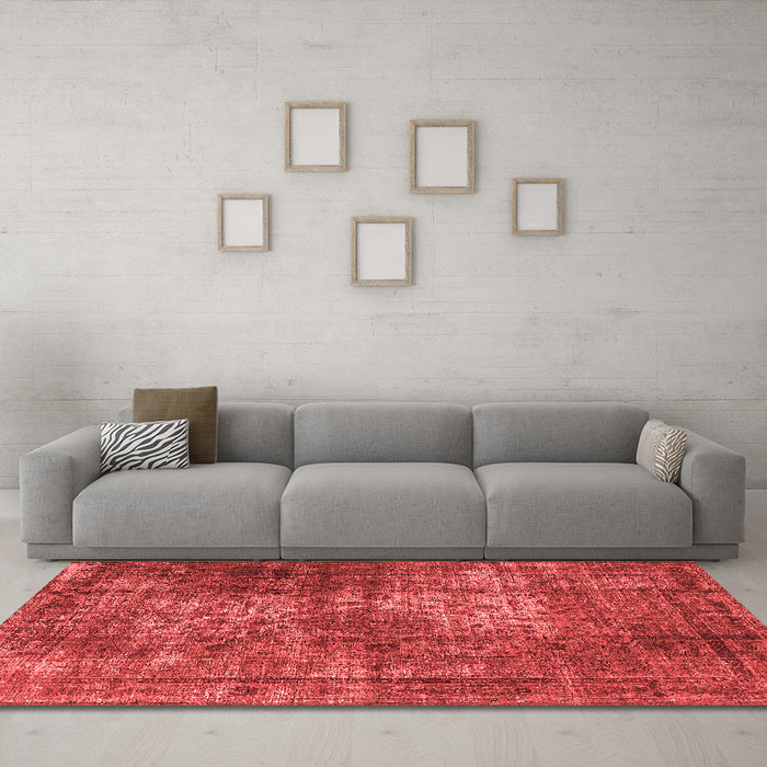 Industrial Red Washable Rugs