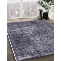 Mid-Century Modern Purple Oriental Rug, urb1925