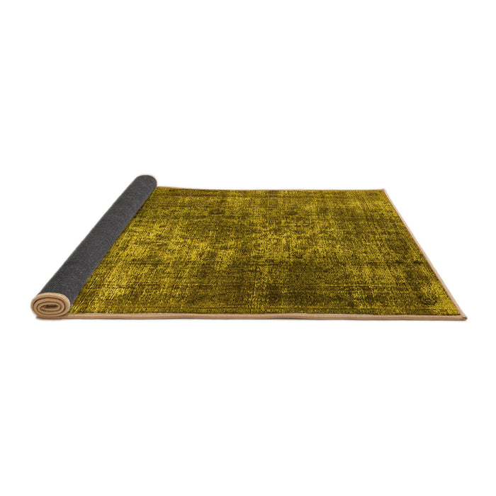 Sideview of Oriental Yellow Industrial Rug, urb1925yw