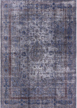 Mid-Century Modern Purple Oriental Rug, urb1925