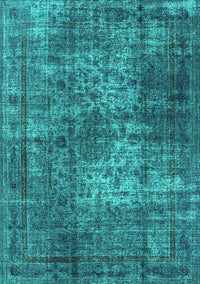 Oriental Turquoise Industrial Rug, urb1925turq