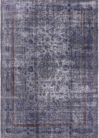 Machine Washable Industrial Modern Purple Haze Purple Rug, wshurb1925