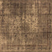 Square Oriental Brown Industrial Rug, urb1925brn