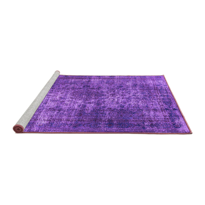 Sideview of Machine Washable Oriental Purple Industrial Area Rugs, wshurb1925pur