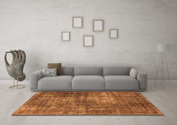 Machine Washable Oriental Orange Industrial Area Rugs in a Living Room, wshurb1925org
