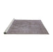 Sideview of Machine Washable Industrial Modern Rose Dust Purple Rug, wshurb1926