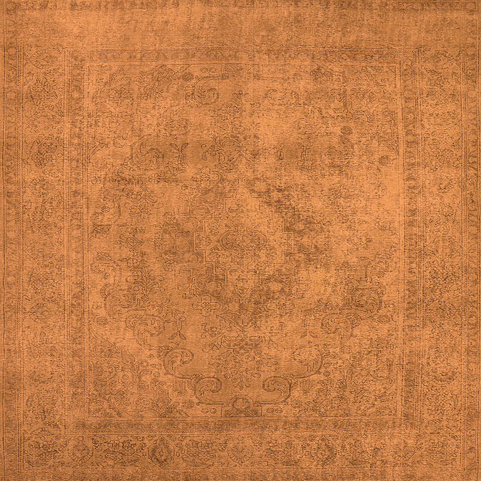 Square Oriental Orange Industrial Rug, urb1926org