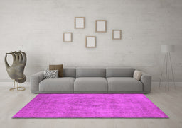 Machine Washable Oriental Pink Industrial Rug in a Living Room, wshurb1926pnk