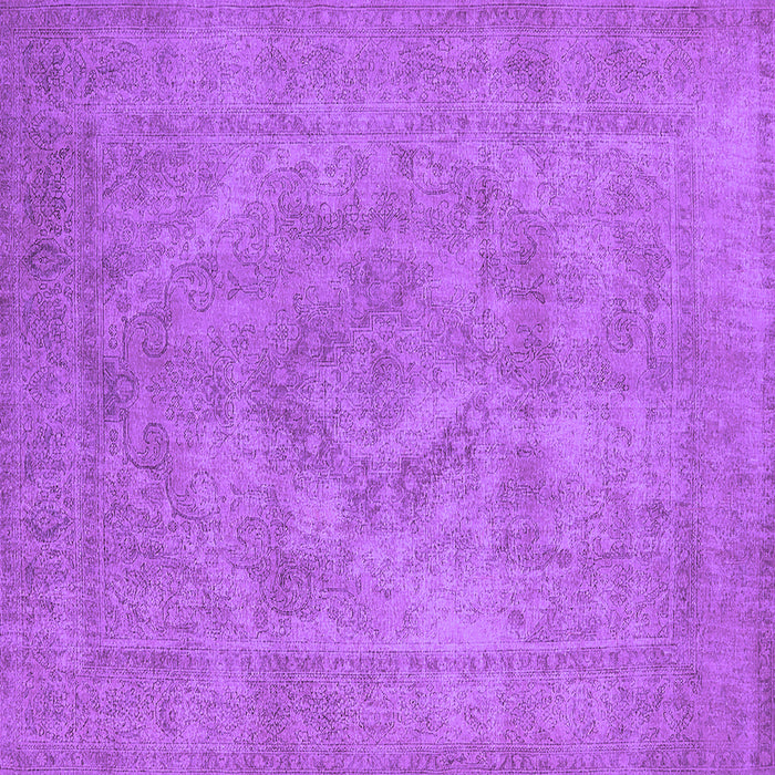 Square Machine Washable Oriental Purple Industrial Area Rugs, wshurb1926pur