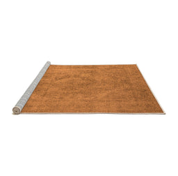 Sideview of Machine Washable Oriental Orange Industrial Area Rugs, wshurb1926org