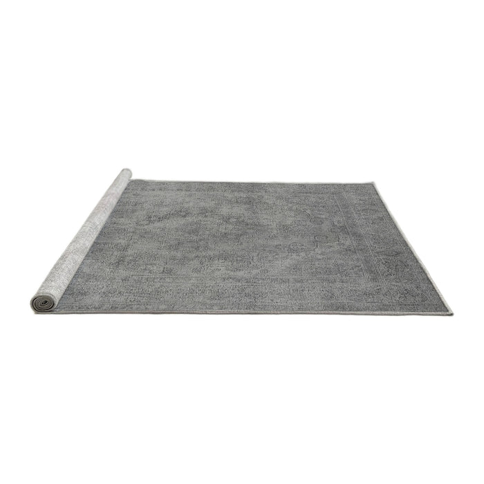 Sideview of Machine Washable Oriental Gray Industrial Rug, wshurb1926gry