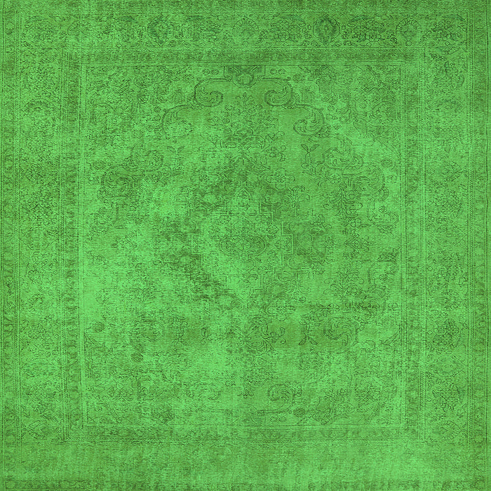 Square Oriental Green Industrial Rug, urb1926grn