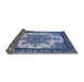 Sideview of Mid-Century Modern Sapphire Blue Oriental Rug, urb1927