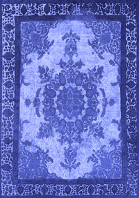 Oriental Blue Industrial Rug, urb1927blu