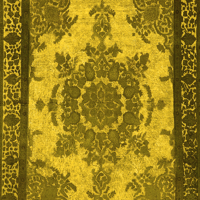 Oriental Yellow Industrial Rug, urb1927yw