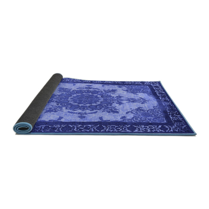 Sideview of Oriental Blue Industrial Rug, urb1927blu