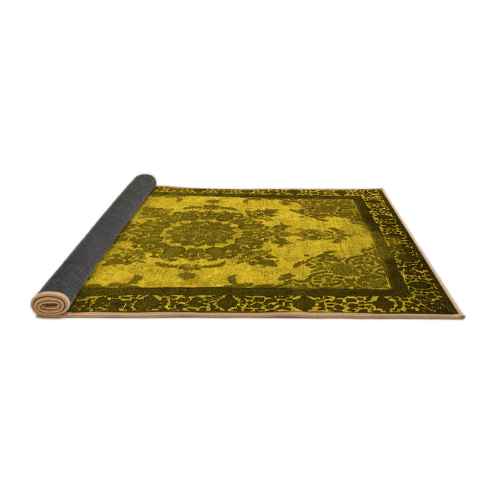 Sideview of Oriental Yellow Industrial Rug, urb1927yw