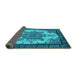 Sideview of Oriental Turquoise Industrial Rug, urb1927turq