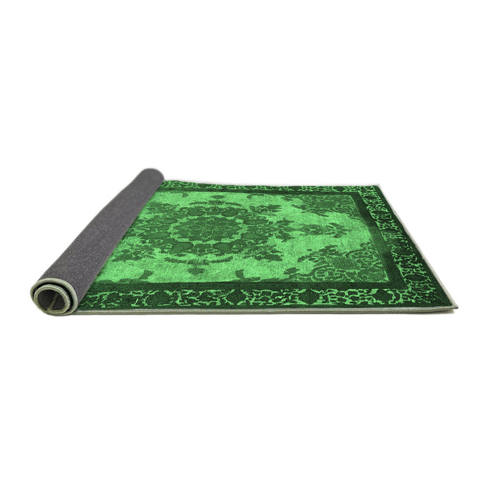 Sideview of Oriental Emerald Green Industrial Rug, urb1927emgrn