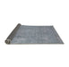 Sideview of Mid-Century Modern Blue Gray Oriental Rug, urb1928