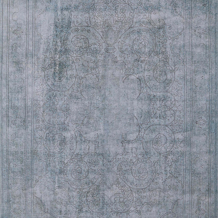 Mid-Century Modern Blue Gray Oriental Rug, urb1928