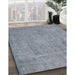 Machine Washable Industrial Modern Blue Gray Rug in a Family Room, wshurb1928