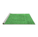 Sideview of Machine Washable Oriental Emerald Green Industrial Area Rugs, wshurb1928emgrn