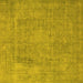 Square Oriental Yellow Industrial Rug, urb1928yw