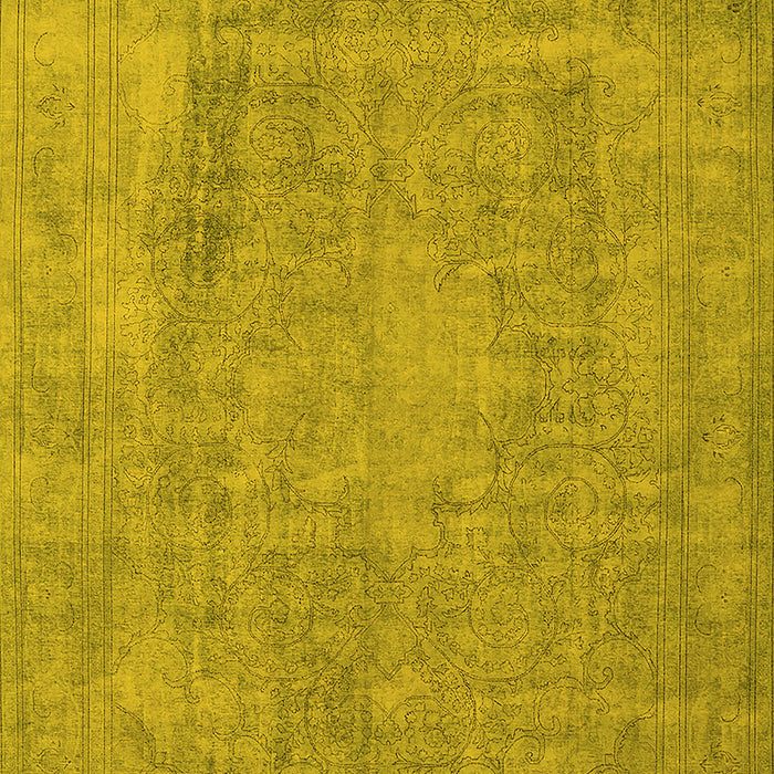 Oriental Yellow Industrial Rug, urb1928yw