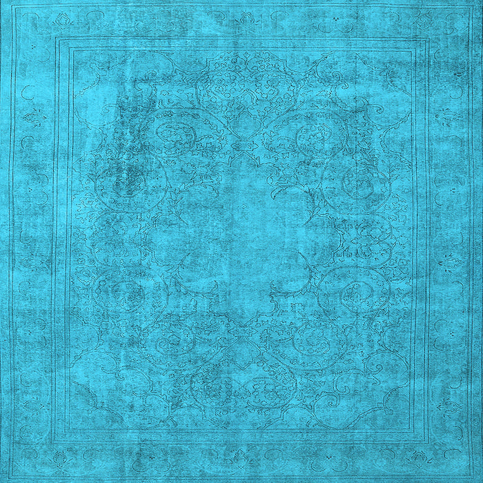 Square Oriental Light Blue Industrial Rug, urb1928lblu