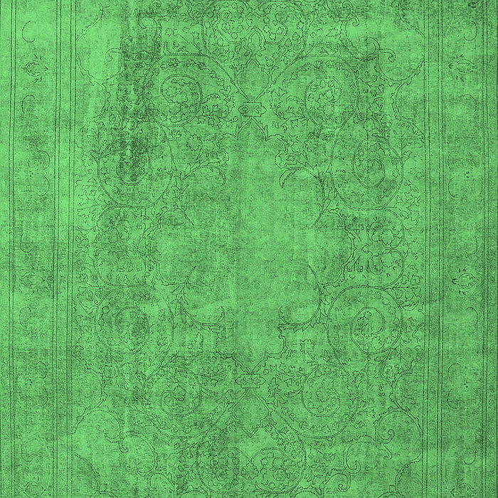 Machine Washable Oriental Emerald Green Industrial Area Rugs, wshurb1928emgrn
