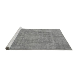 Sideview of Machine Washable Oriental Gray Industrial Rug, wshurb1928gry