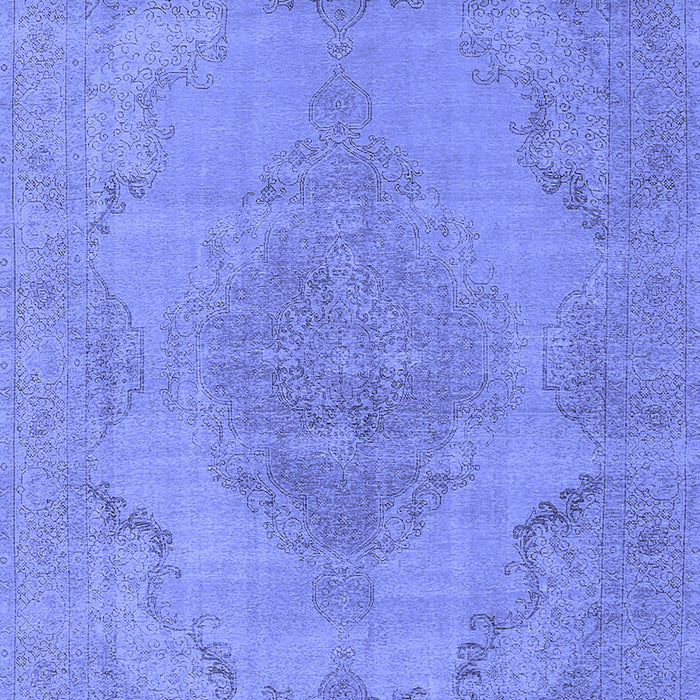 Machine Washable Oriental Blue Industrial Rug, wshurb1929blu
