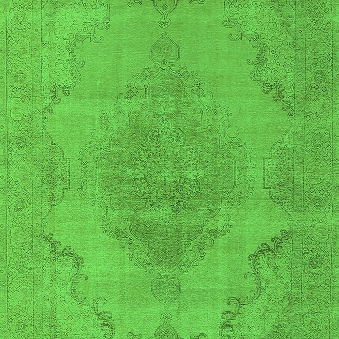 Machine Washable Oriental Green Industrial Area Rugs, wshurb1929grn
