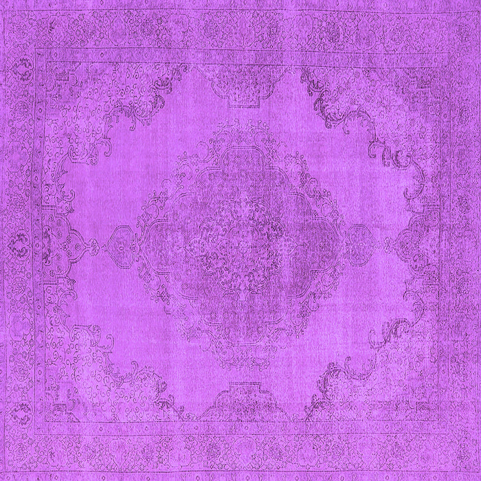 Square Machine Washable Oriental Purple Industrial Area Rugs, wshurb1929pur