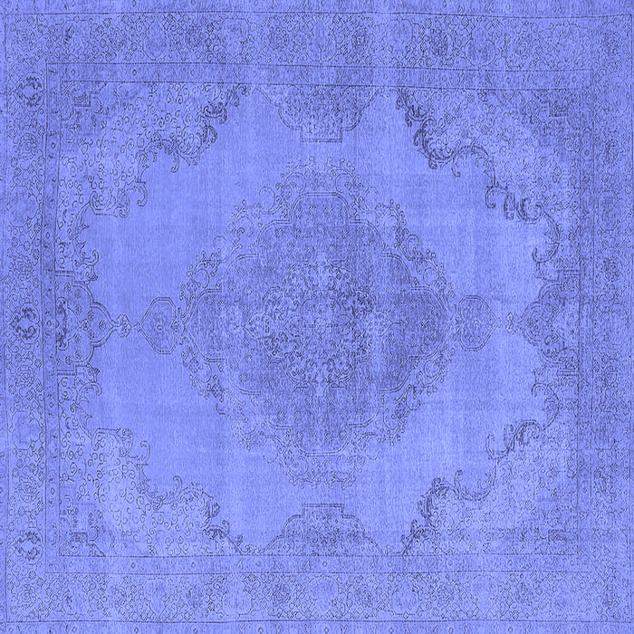 Square Oriental Blue Industrial Rug, urb1929blu