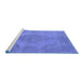 Sideview of Machine Washable Oriental Blue Industrial Rug, wshurb1929blu