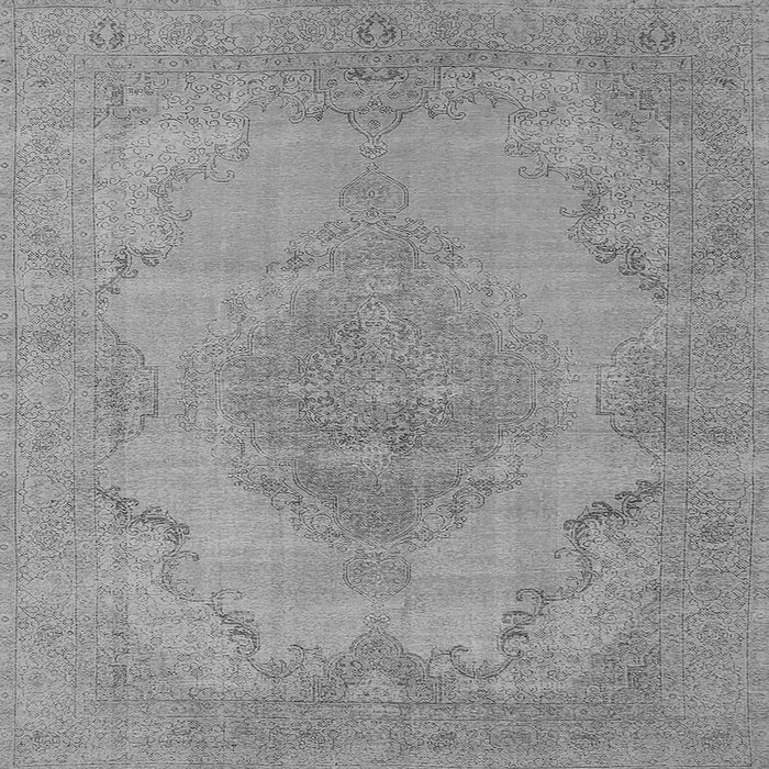 Square Machine Washable Oriental Gray Industrial Rug, wshurb1929gry