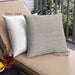 Front View of Mid-Century Modern Urban Square White Gold Throw Pillow, 18 inch by 18 inch, pwurb192