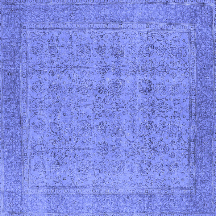 Square Oriental Blue Industrial Rug, urb1930blu