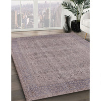 Mid-Century Modern Rose Purple Oriental Rug, urb1930