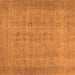 Square Oriental Orange Industrial Rug, urb1930org