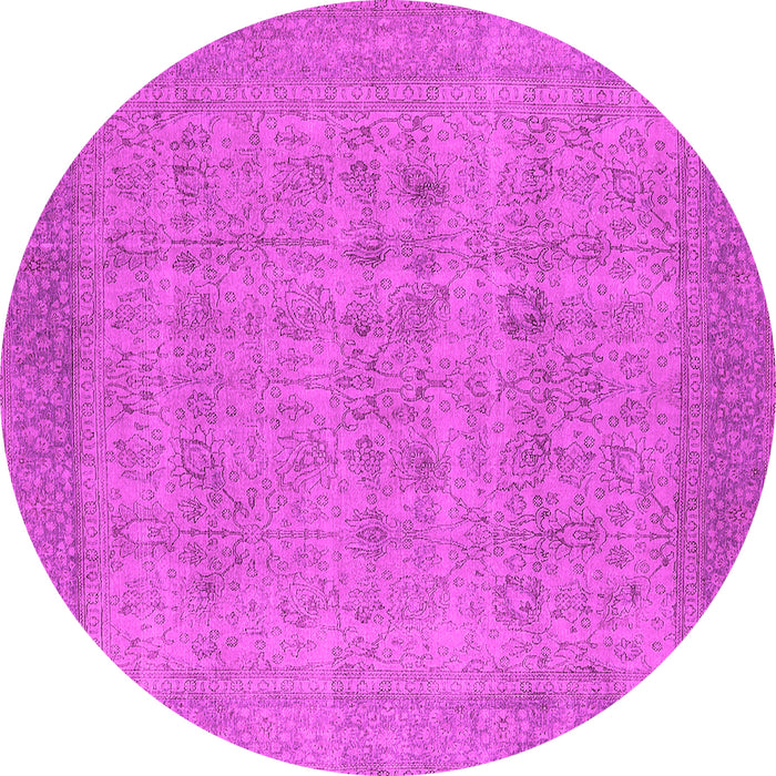 Round Oriental Pink Industrial Rug, urb1930pnk