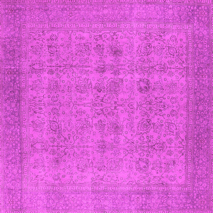 Square Machine Washable Oriental Pink Industrial Rug, wshurb1930pnk