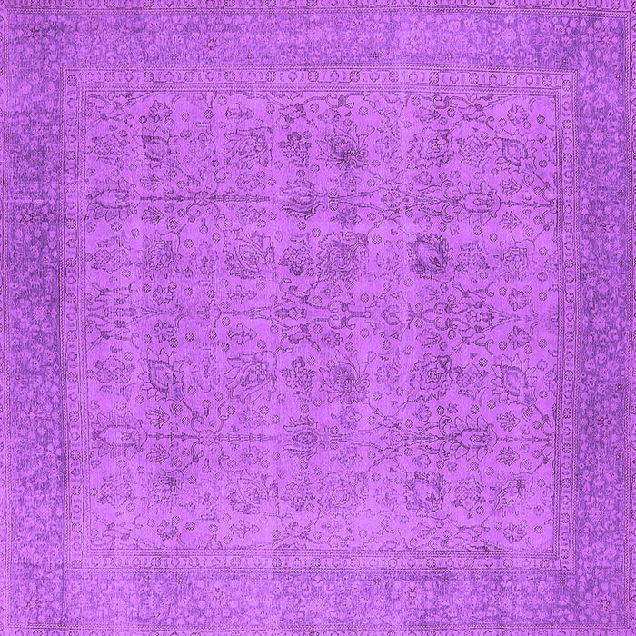 Square Machine Washable Oriental Purple Industrial Area Rugs, wshurb1930pur