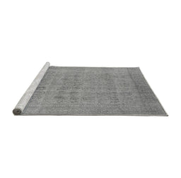 Sideview of Machine Washable Oriental Gray Industrial Rug, wshurb1930gry