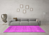 Machine Washable Oriental Pink Industrial Rug, wshurb1930pnk