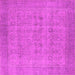 Square Oriental Pink Industrial Rug, urb1930pnk